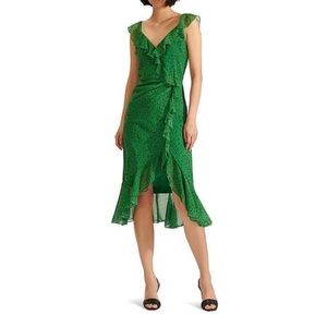 Veronica Beard  • Floral Ruffle Amal Silk Midi Dress